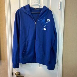 Custom Indianapolis Colts Polo Zip up Hoodie